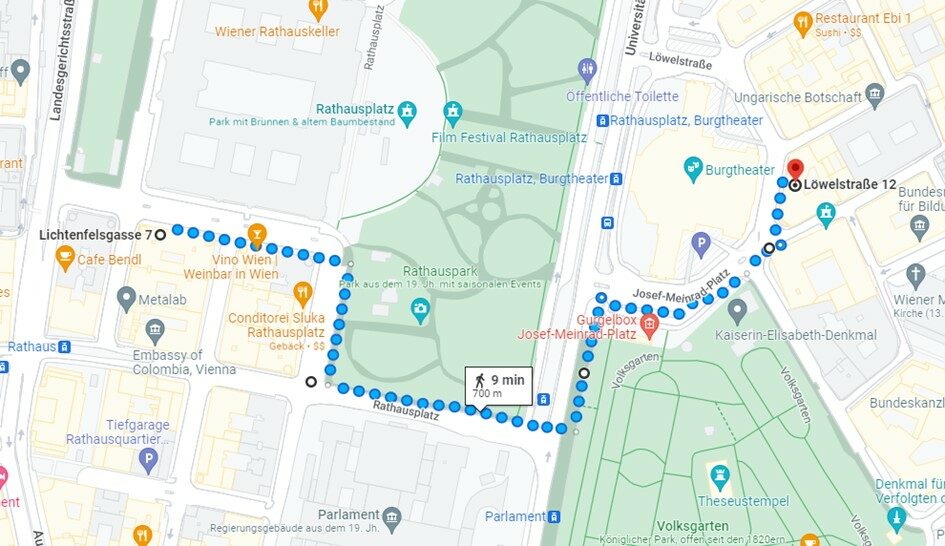 Route des Inklusionsmarsches am 29.11.2023