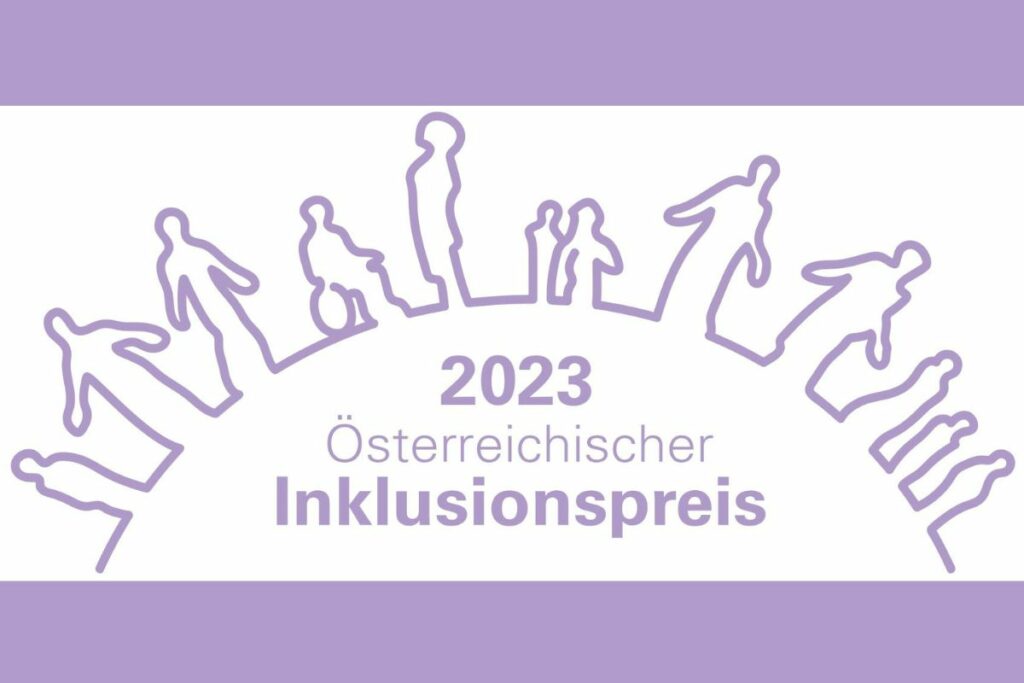 Banner mit der Aufschrift Österreichischer Inklusionspreis 2023