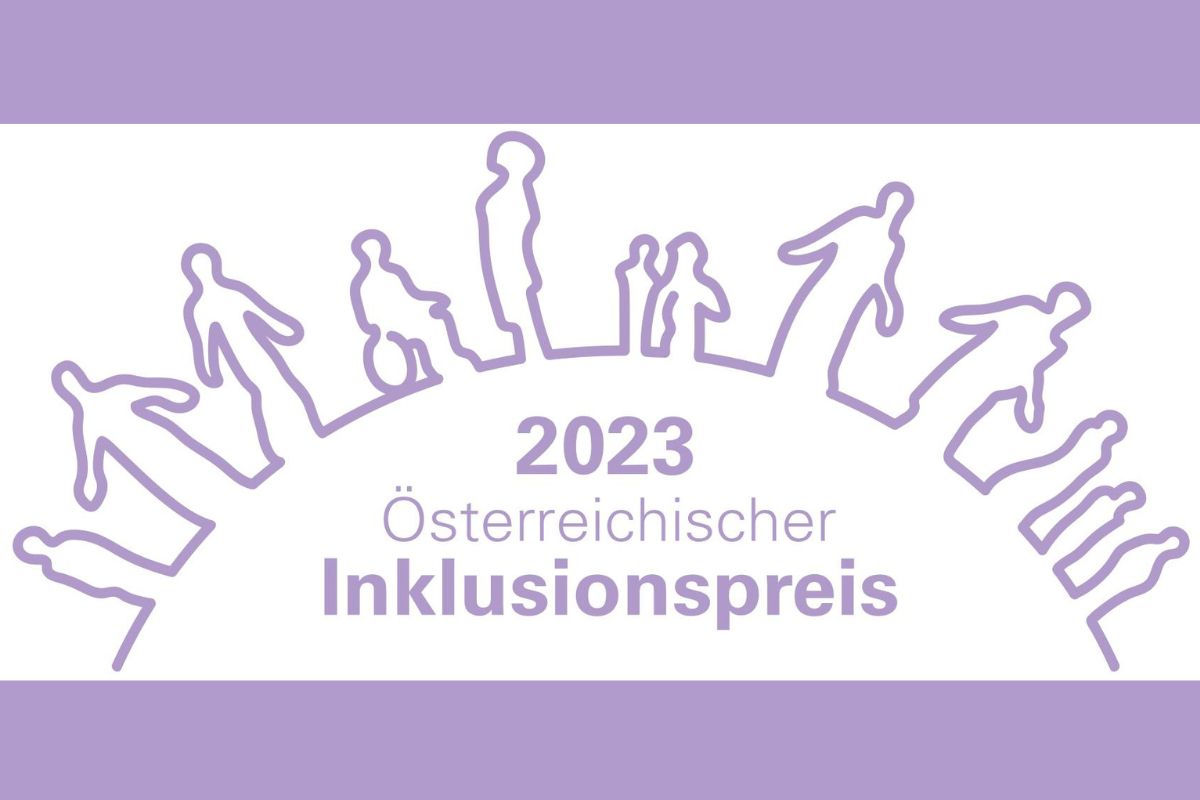Banner mit der Aufschrift Österreichischer Inklusionspreis 2023